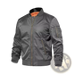 Men's Satin Bomber Jacket with Contrast Lining