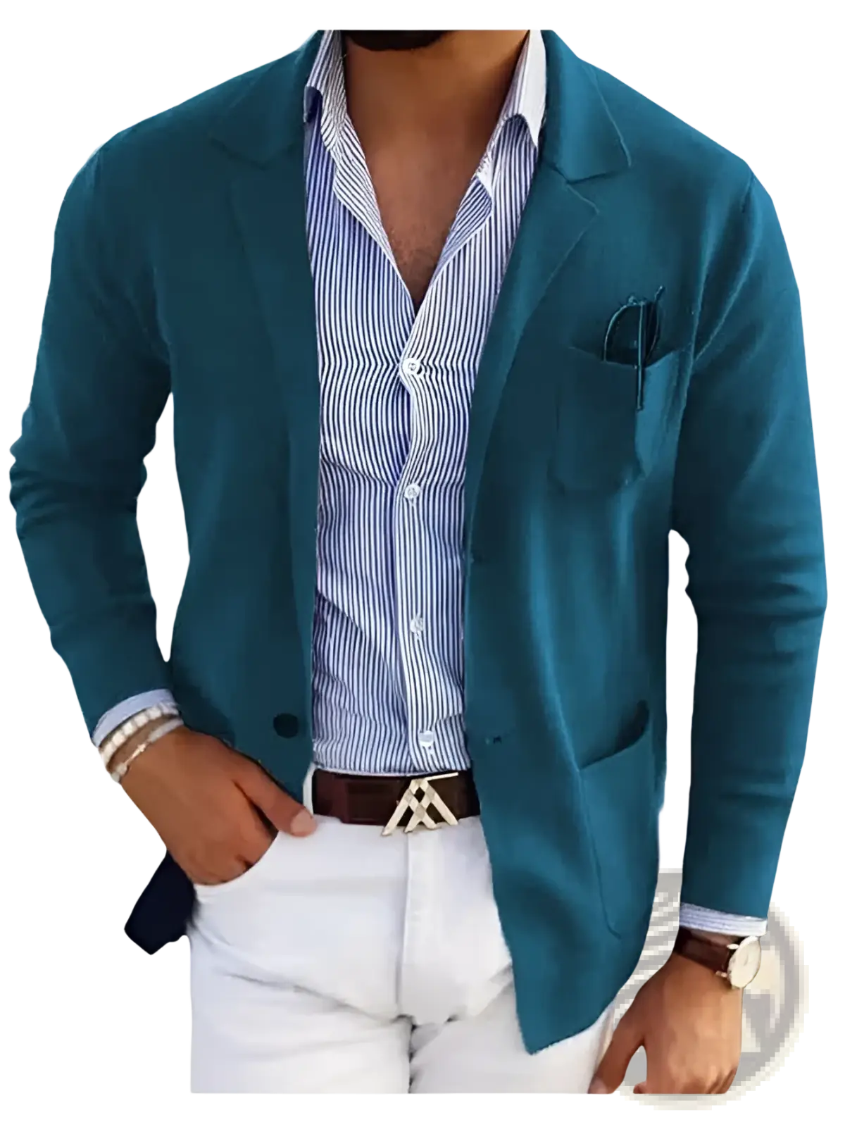 Men's Slim Fit Business Casual Plaid and Solid Blazers