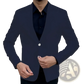 Men's Slim Fit Business Casual Plaid and Solid Blazers