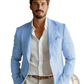 Men's Slim Fit Business Casual Plaid and Solid Blazers
