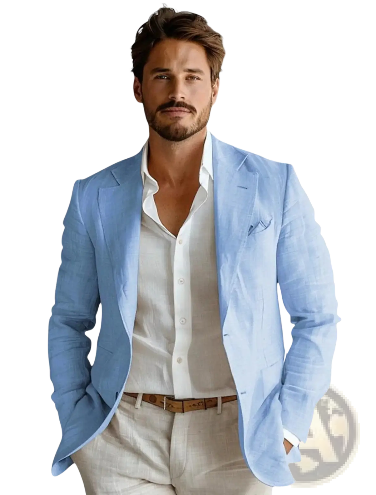 Men's Slim Fit Business Casual Plaid and Solid Blazers