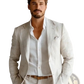 Men's Slim Fit Business Casual Plaid and Solid Blazers