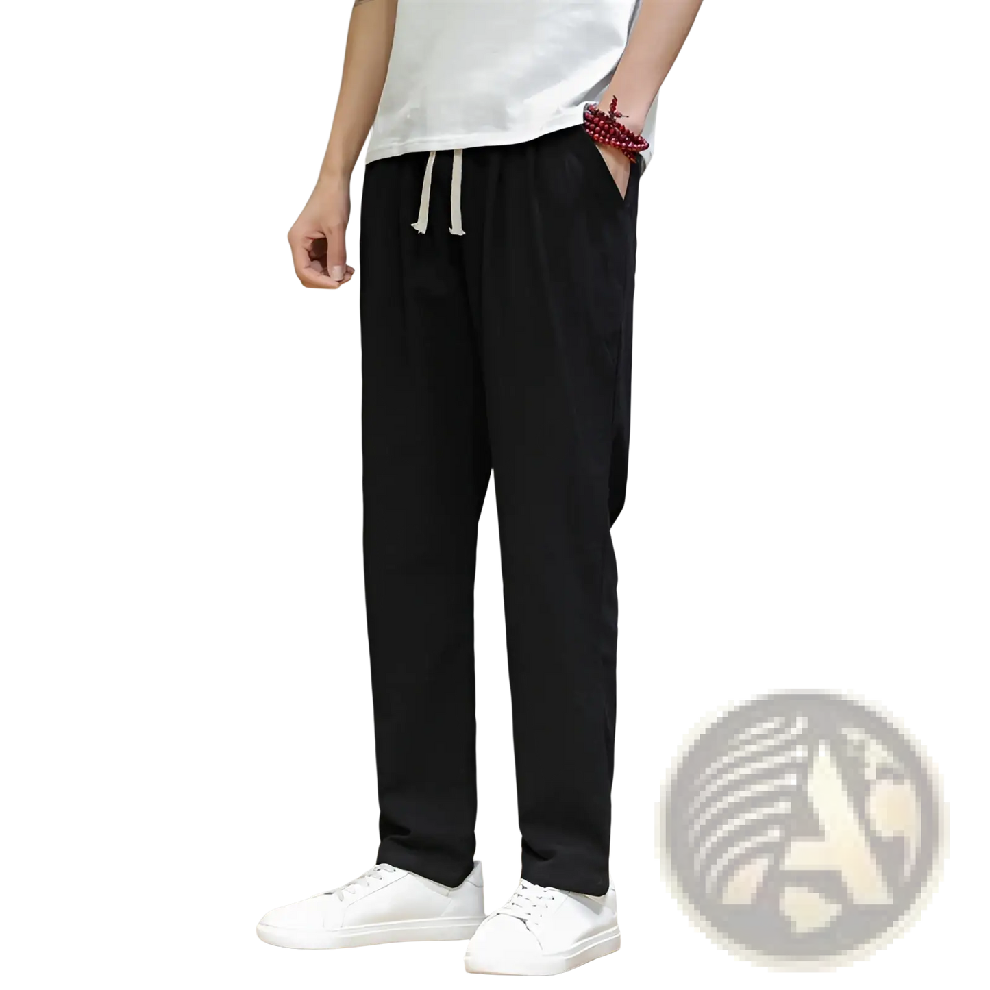 Men's Slim Fit Cotton Linen Tapered Joggers