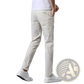 Men's Slim Fit Elastic Cotton Straight Leg Chino Pants