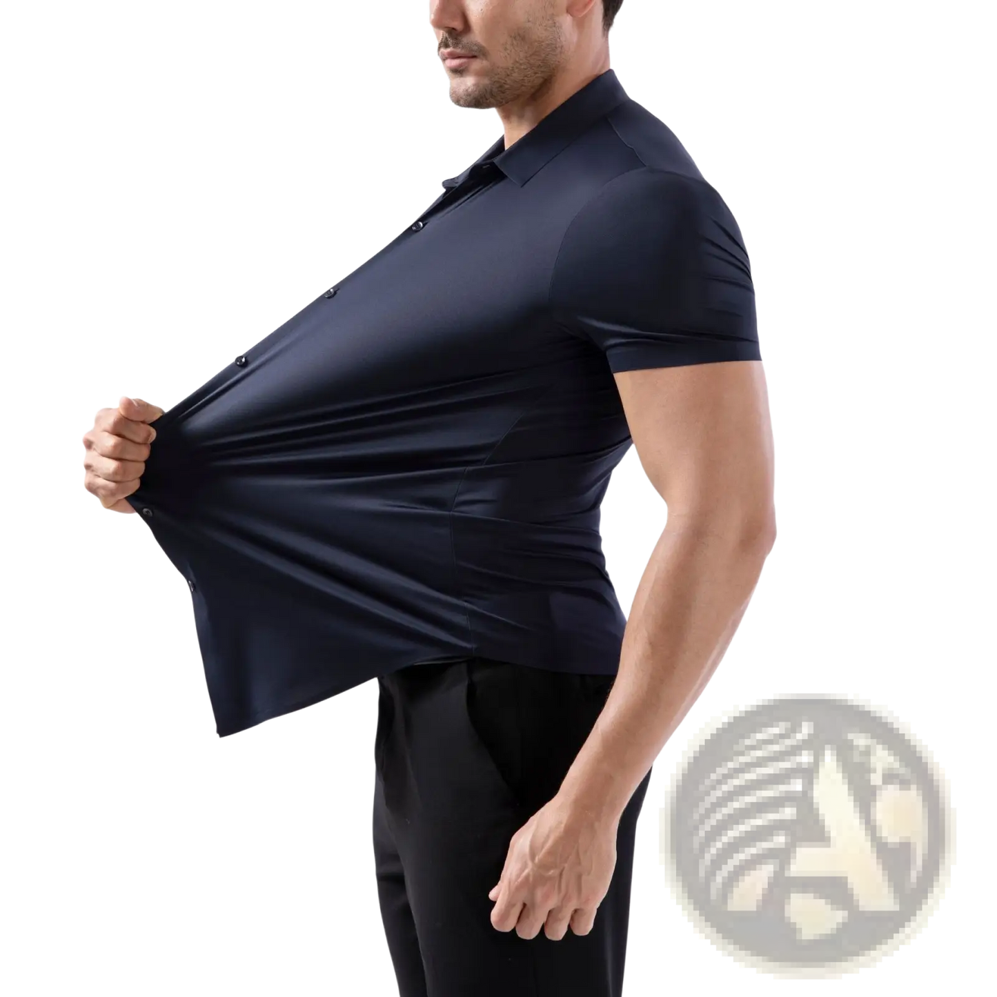 Men's Slim Fit Four Way Stretch Non Iron Short Sleeve Shirt