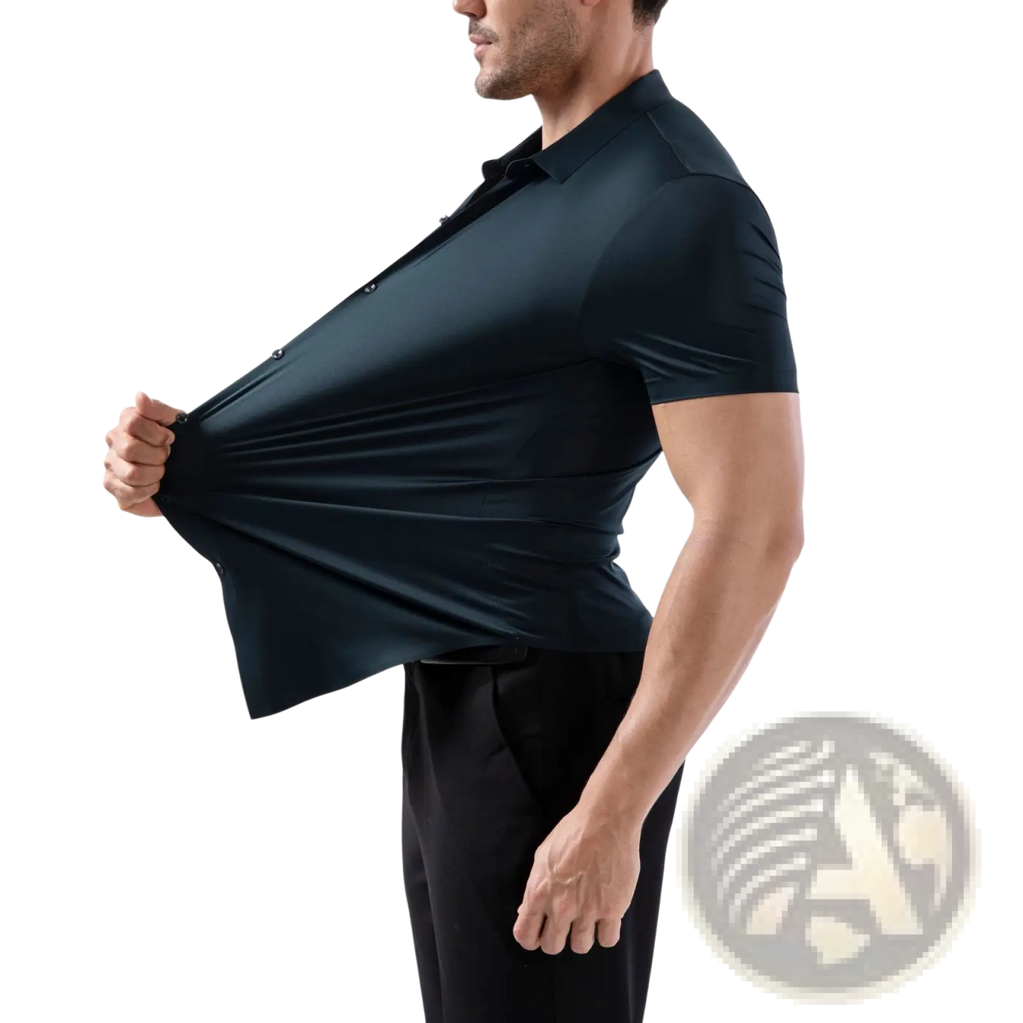 Men's Slim Fit Four Way Stretch Non Iron Short Sleeve Shirt
