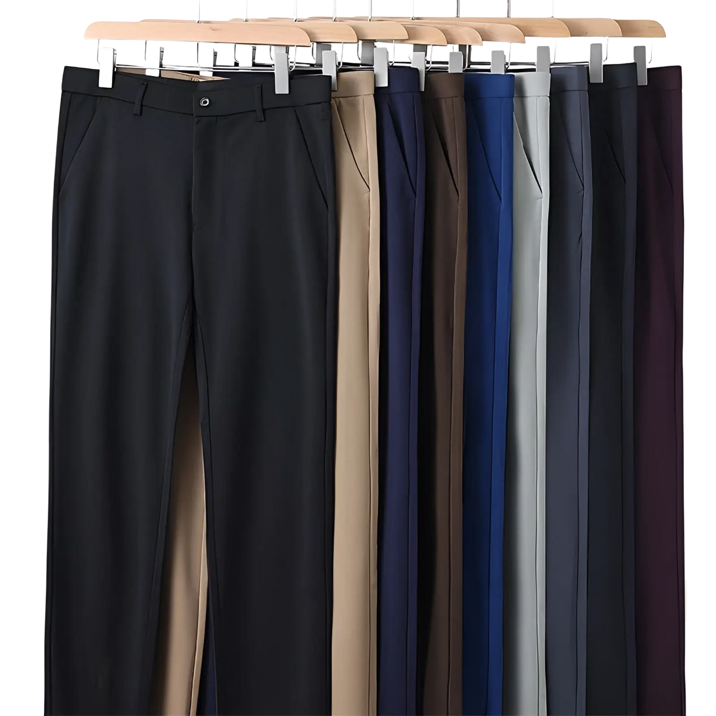 Men's Slim Fit Ice Silk Lightweight Tailored Trousers