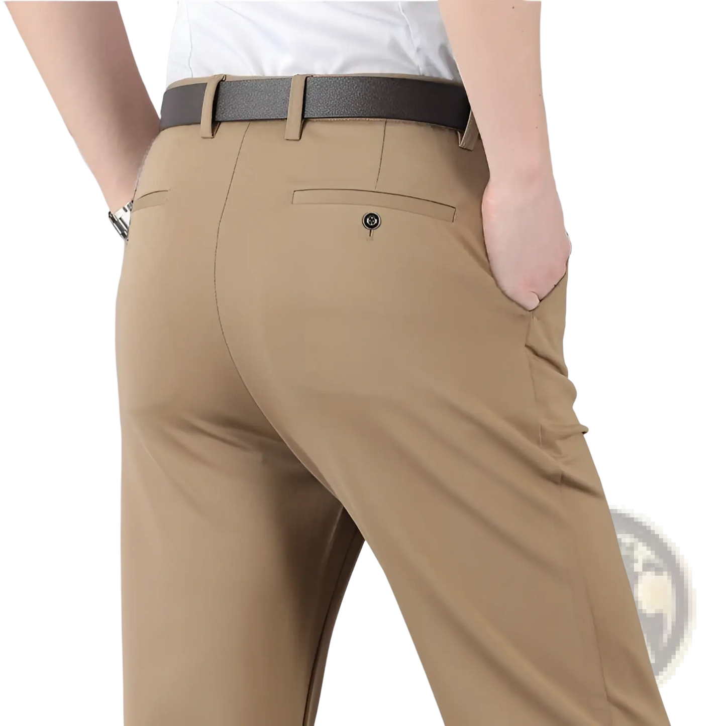 Men's Slim Fit Ice Silk Lightweight Tailored Trousers