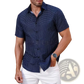 Men's Slim Fit Korean Style Short Sleeve Printed Summer Shirt