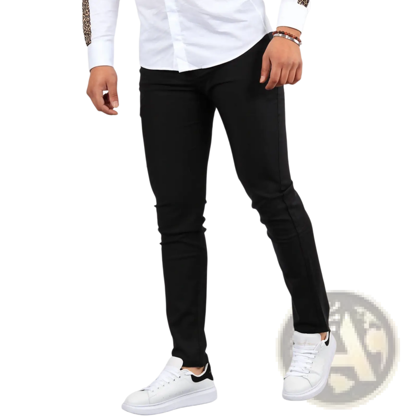 Men's Slim Fit Modern Cotton Blend Pencil Trousers