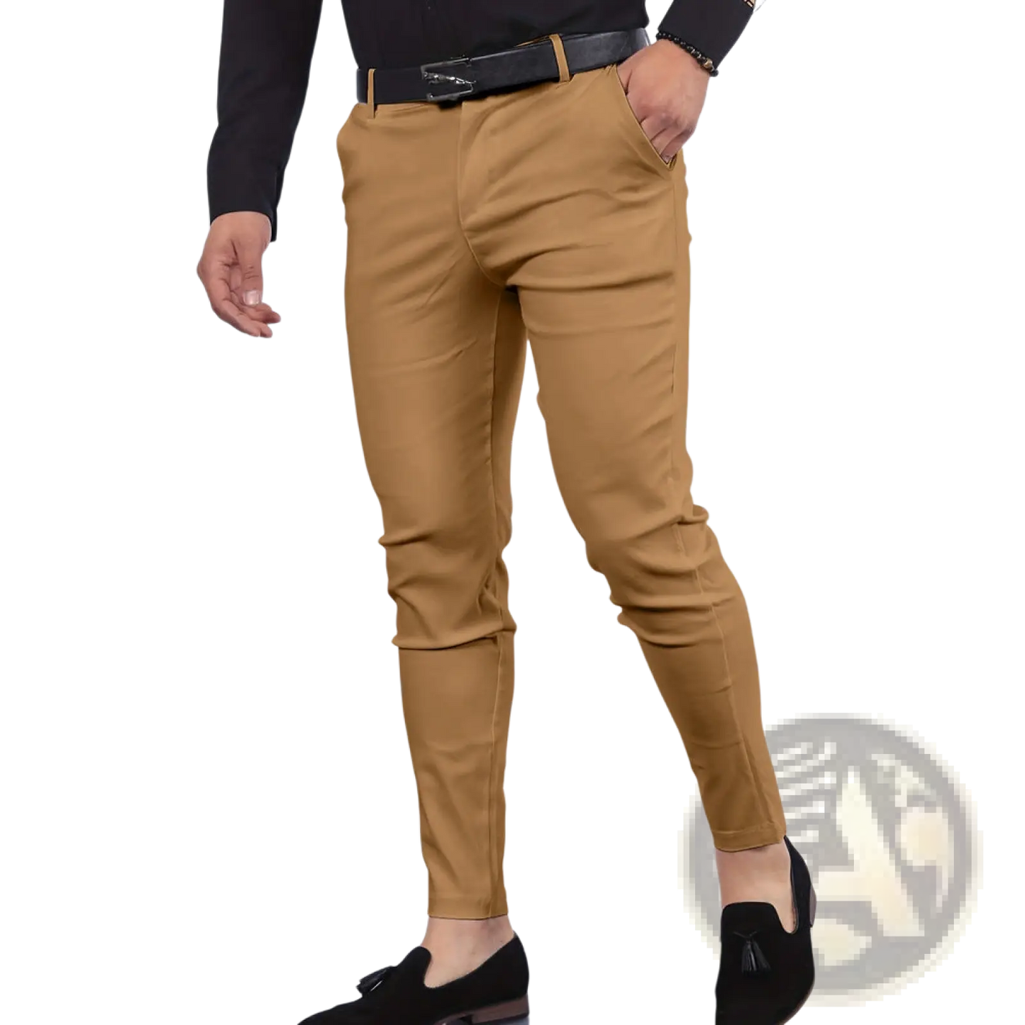 Men's Slim Fit Modern Cotton Blend Pencil Trousers