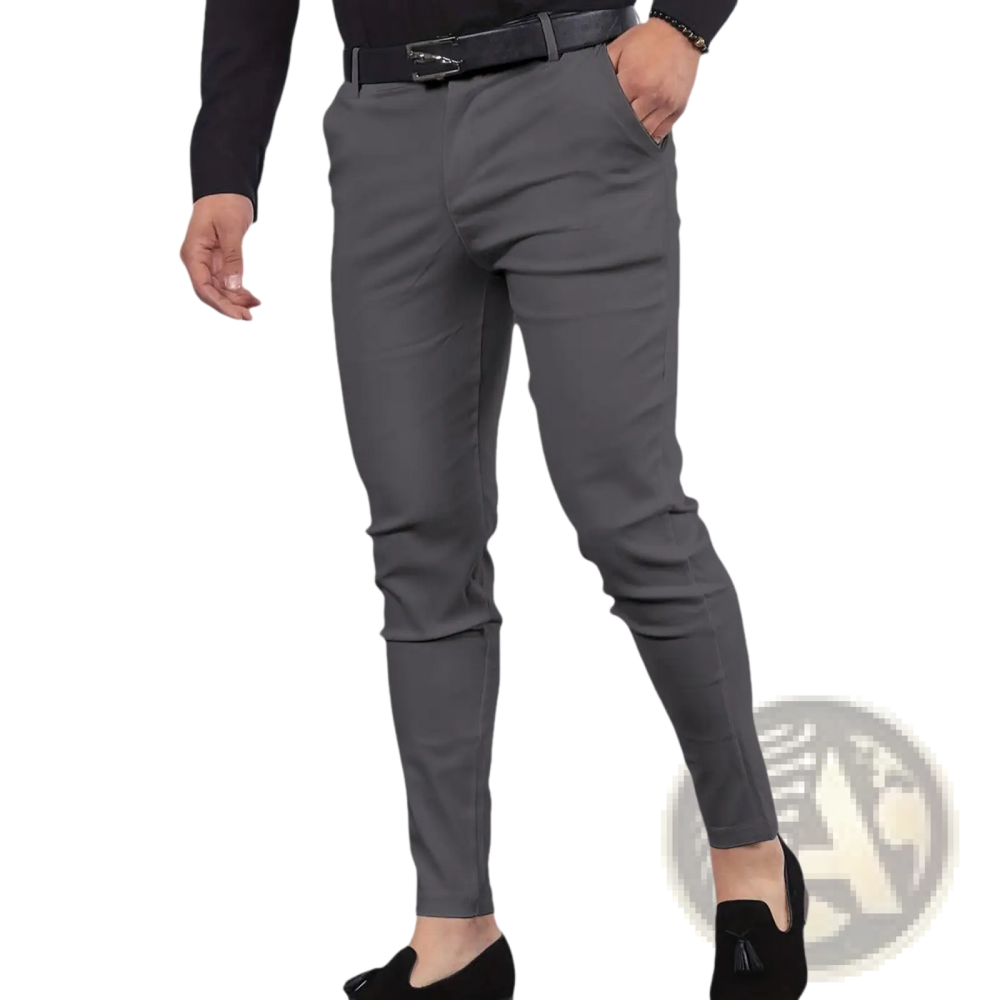 Men's Slim Fit Modern Cotton Blend Pencil Trousers