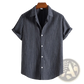 Men's Slim Fit Pinstripe Short Sleeve Button Up Shirt
