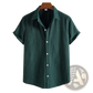 Men's Slim Fit Pinstripe Short Sleeve Button Up Shirt