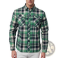 Men's Slim Fit Plaid Flannel Button Up Shirt