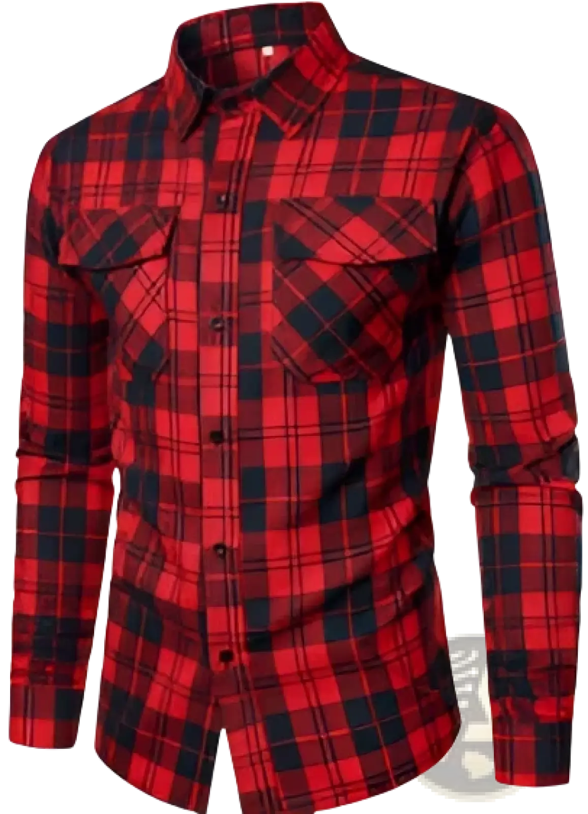 Men's Slim Fit Plaid Flannel Button Up Shirt