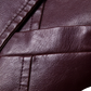 Men's Slim Fit Pu Leather Blazer Jacket