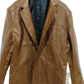 Men's Slim Fit Pu Leather Blazer Jacket