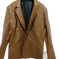 Men's Slim Fit Pu Leather Blazer Jacket