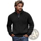 Men's Slim Fit Ribbed Knit Zip Up Sweater Jacket