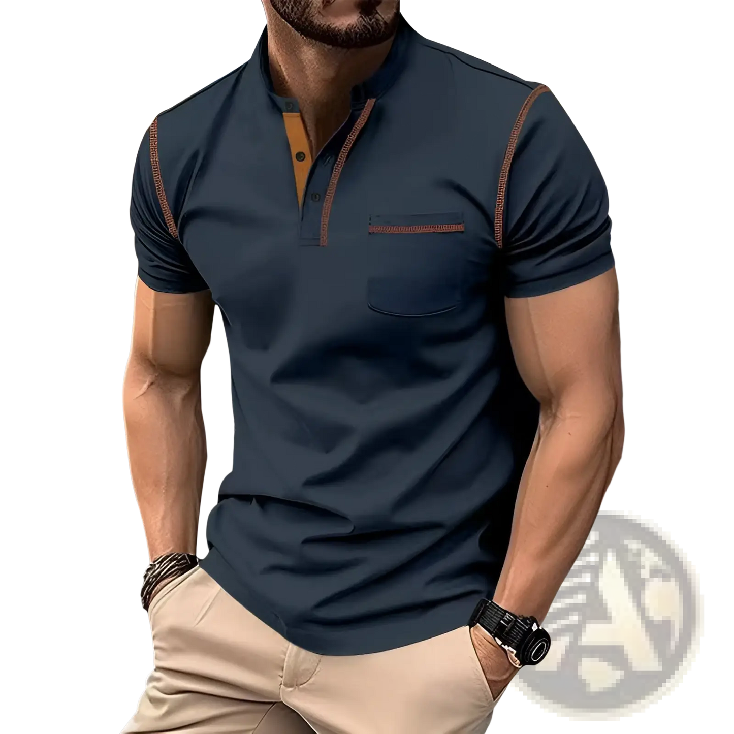 Men's Slim Fit Short Sleeve Henley and Polo Shirts