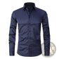Men's Slim Fit Stretch Satin Long Sleeve Dress Shirt