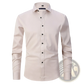 Men's Slim Fit Stretch Satin Long Sleeve Dress Shirt