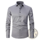 Men's Slim Fit Stretch Satin Long Sleeve Dress Shirt