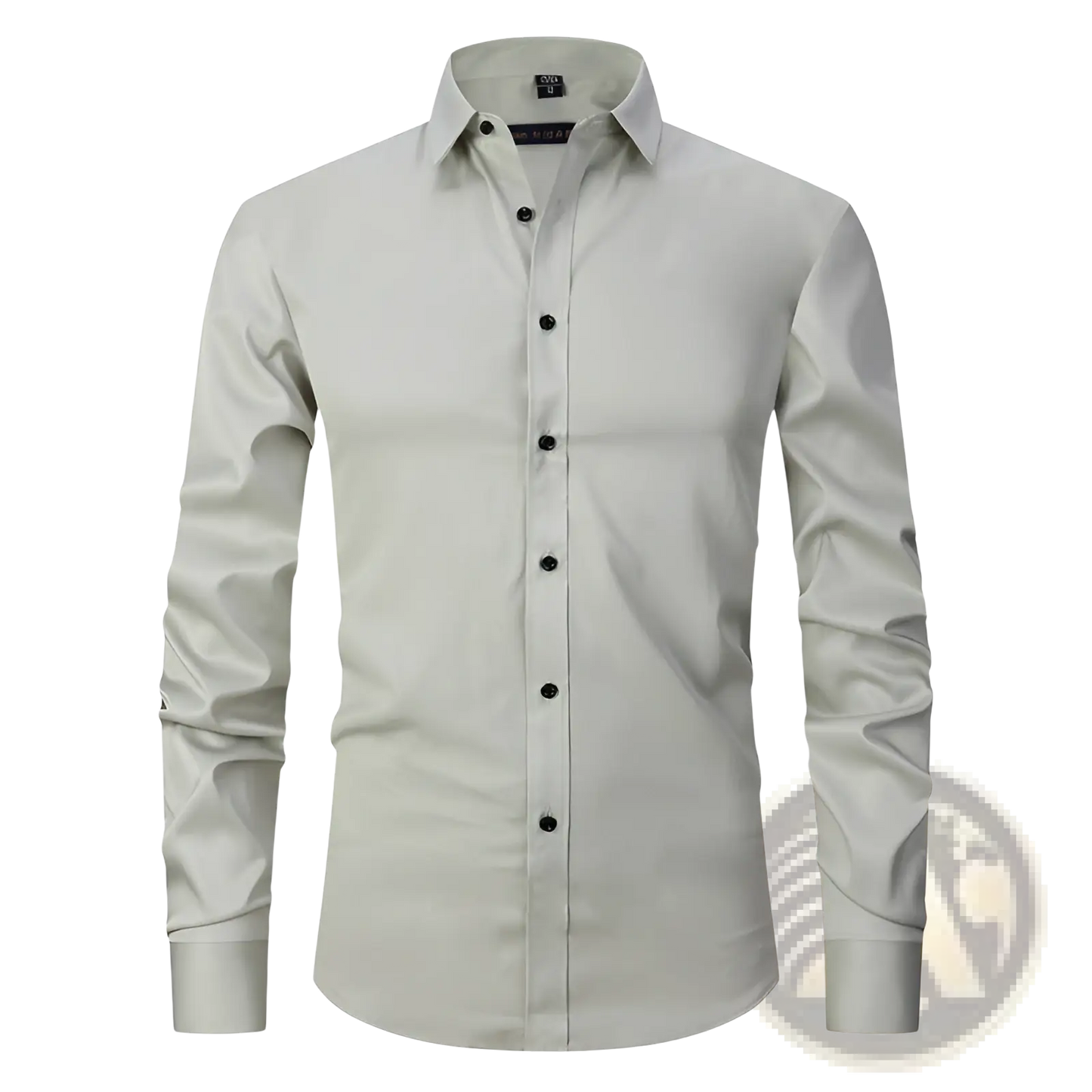 Men's Slim Fit Stretch Satin Long Sleeve Dress Shirt