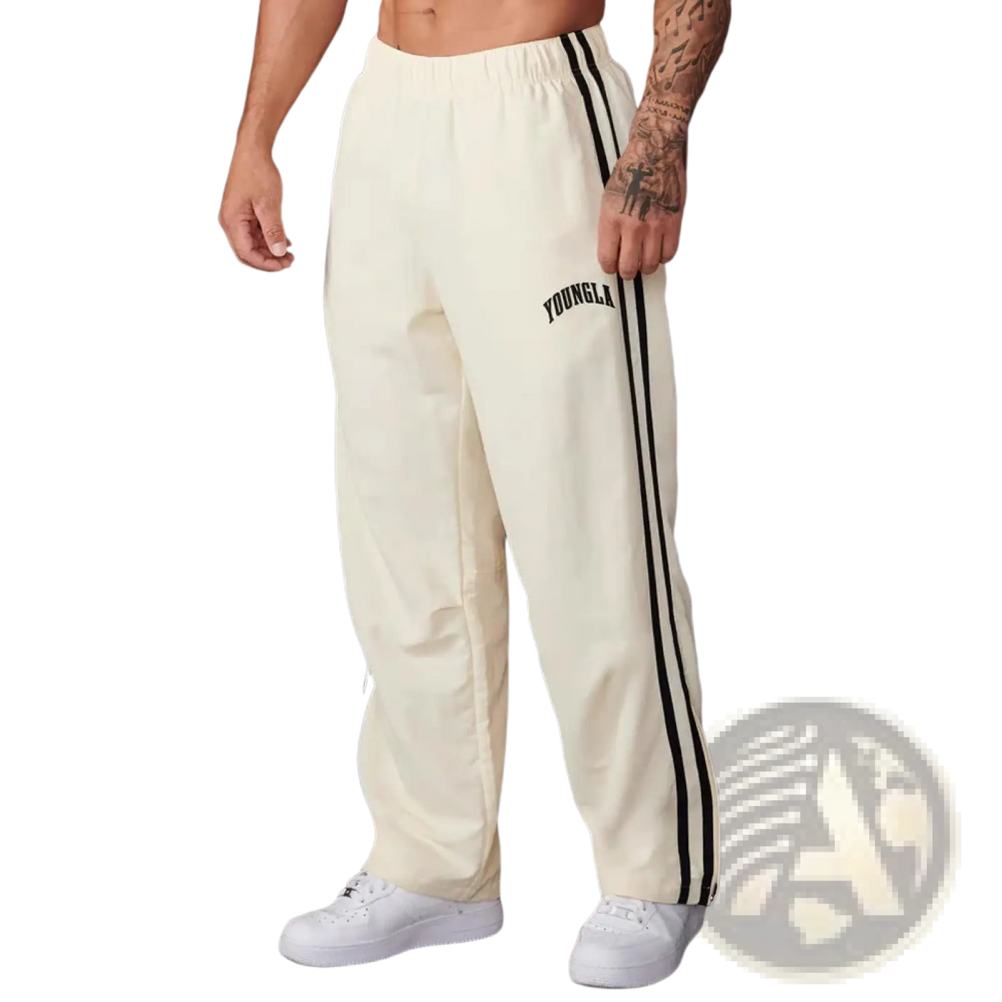 Men's Slim Fit Striped Athletic Track Pants