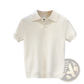Men's Slim Fit Textured Knit Summer Polo Shirt