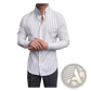 Men's Slim Fit Vertical Striped Long Sleeve Business Shirt