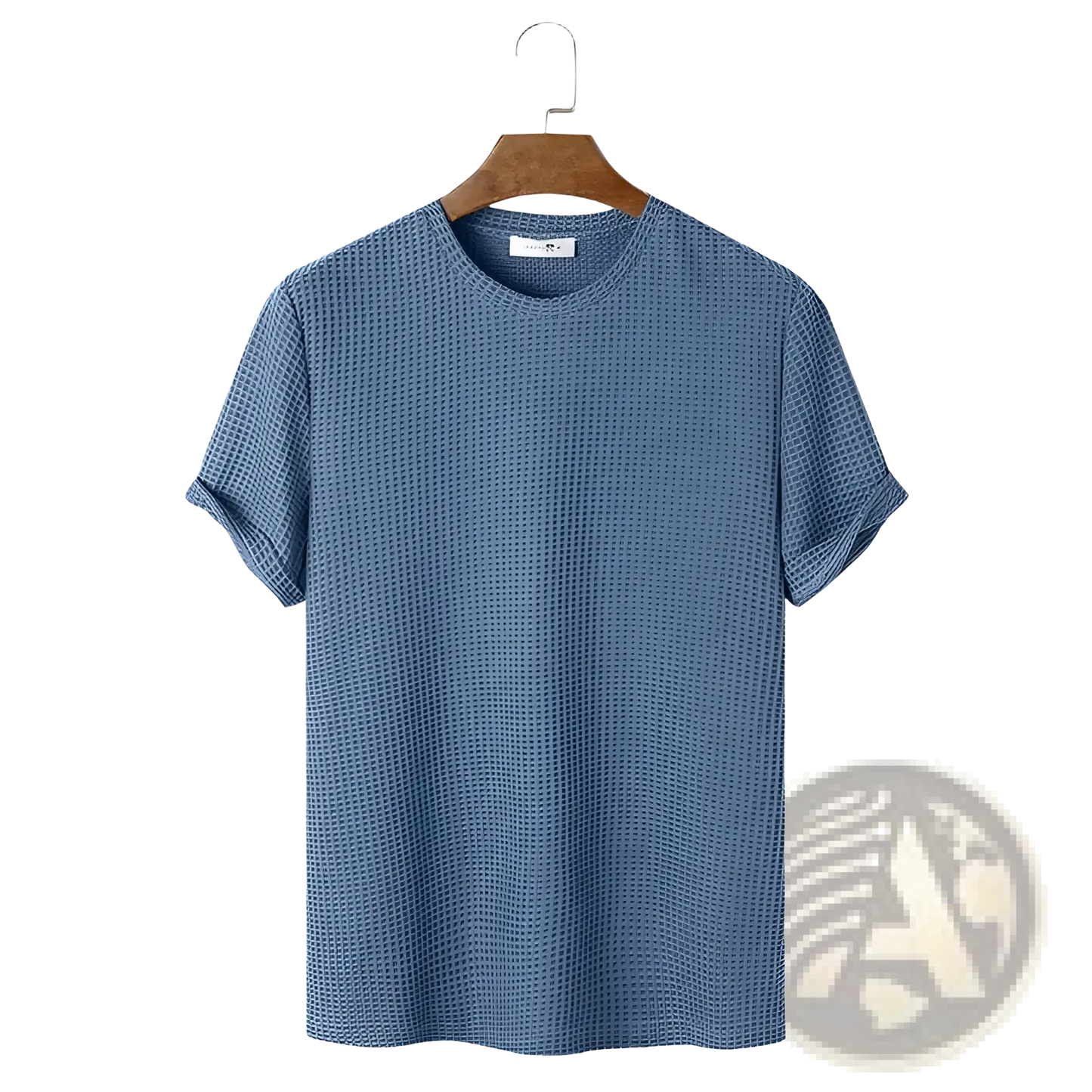 Men's Slim Fit Waffle Knit Henley T-shirt