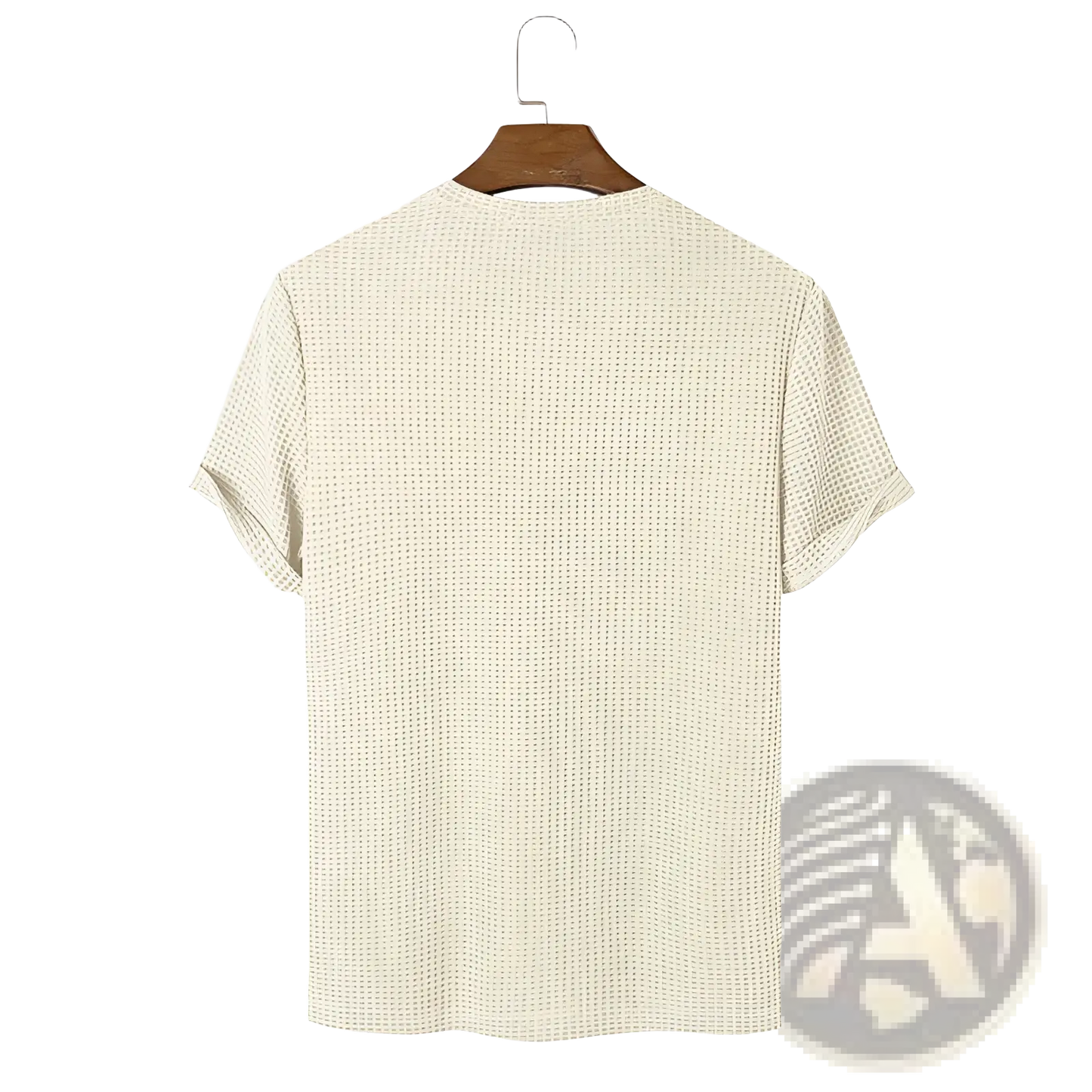 Men's Slim Fit Waffle Knit Henley T-shirt