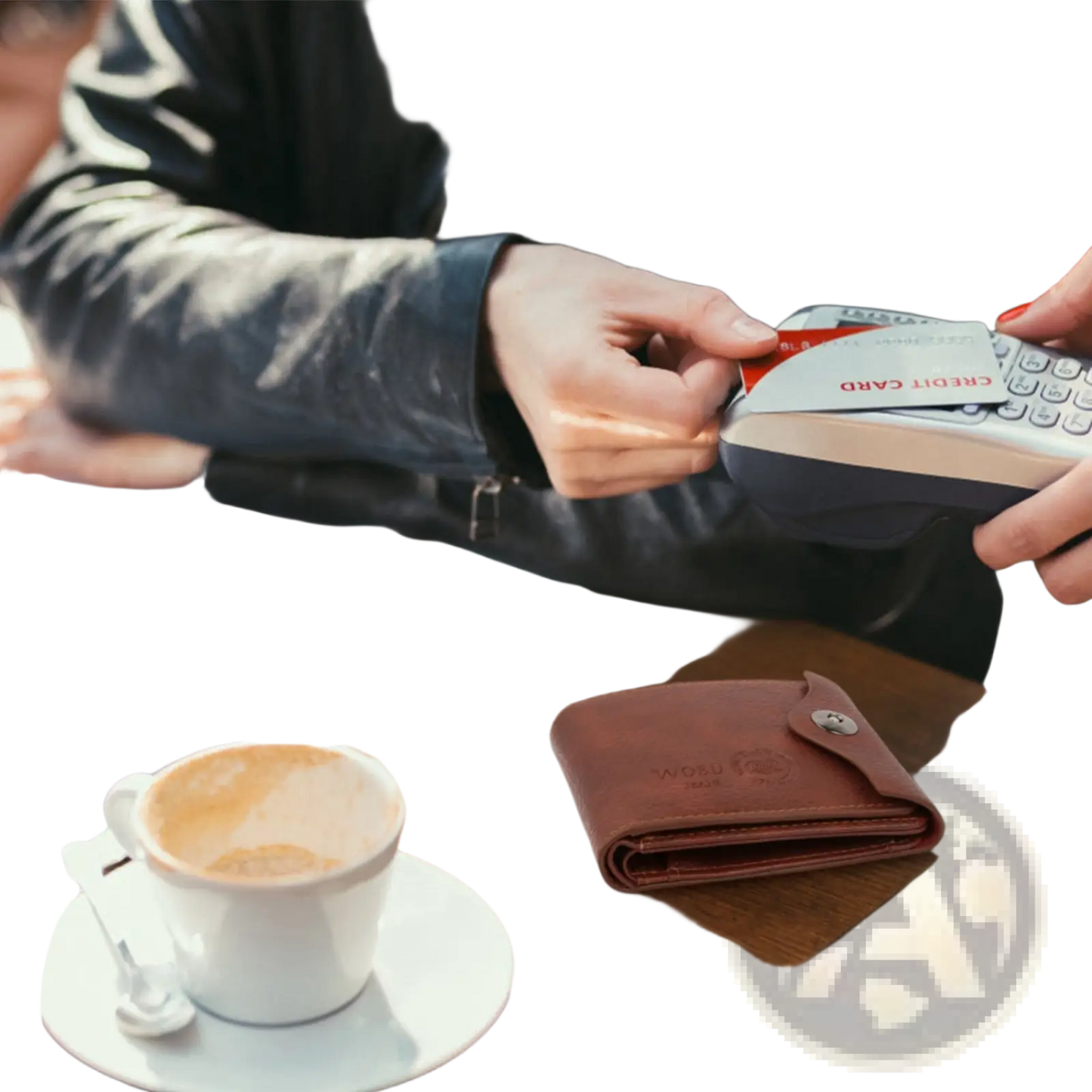 Men's Slim Rfid Blocking Brown Pu Leather Bifold Wallet