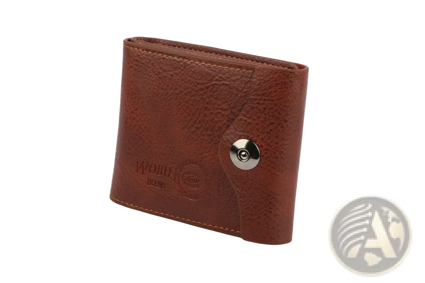 Men's Slim Rfid Blocking Brown Pu Leather Bifold Wallet