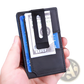 Men's Slim Rfid Blocking Pop Up Wallet with Money Clip
