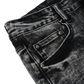 Men's Smoky Gray Slim Fit Distressed Retro Skinny Jeans