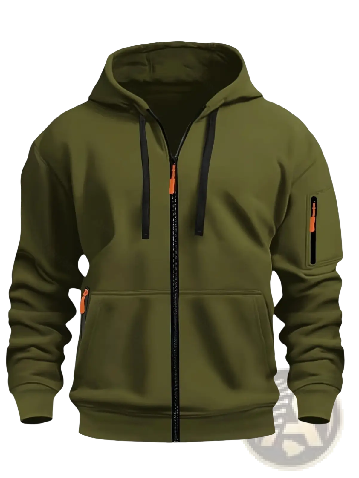 Men's Sport Casual Fleece Lined Zipper Hoodie Jacket
