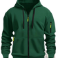 Men's Sport Casual Fleece Lined Zipper Hoodie Jacket