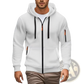 Men's Sport Casual Fleece Lined Zipper Hoodie Jacket