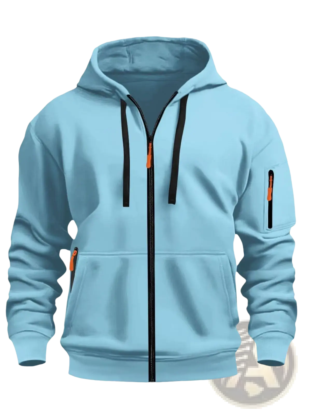 Men's Sport Casual Fleece Lined Zipper Hoodie Jacket