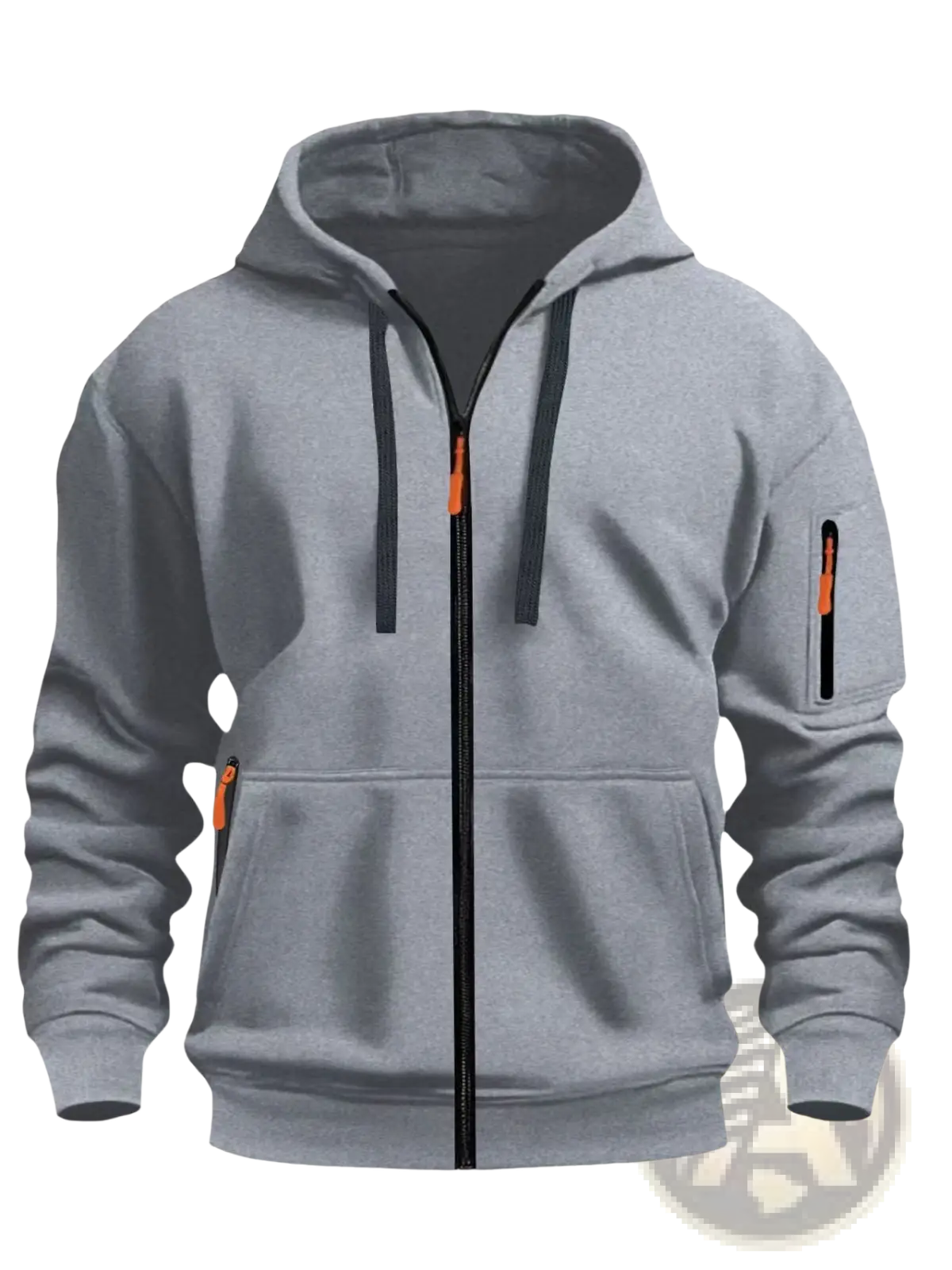 Men's Sport Casual Fleece Lined Zipper Hoodie Jacket