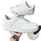 Men's Star Emblem Thick Sole Leather Sneakers