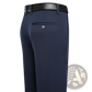 Men's Straight Leg Non-iron Stretch Formal Trousers with Belt