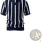 Men’s Striped Breathable Knit Summer Polo Shirt