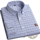 Men's Striped Cotton Embroidered Button Down Shirt