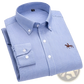 Men's Striped Cotton Embroidered Button Down Shirt