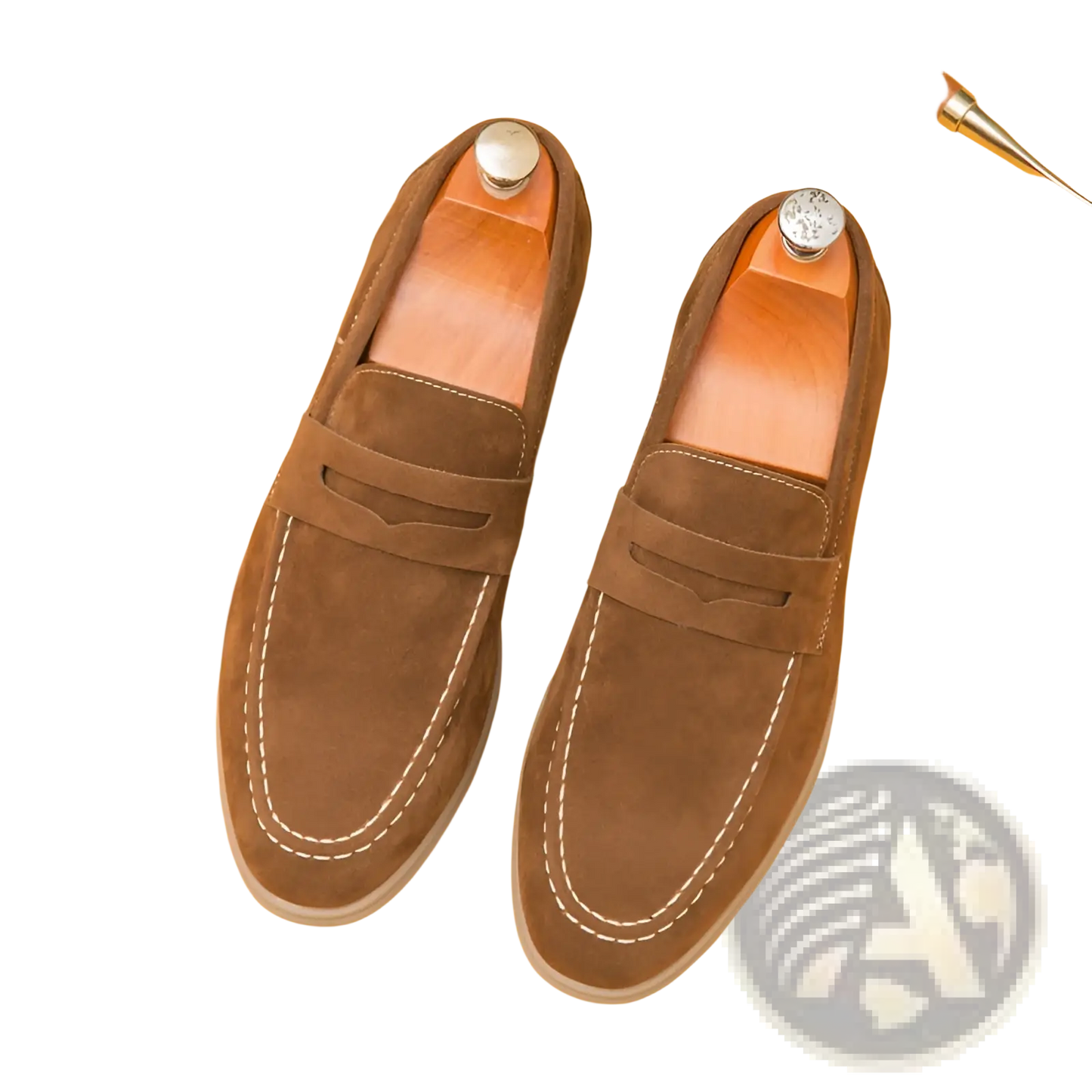 Men's Suede Leather Loafers Slip on Business Shoes