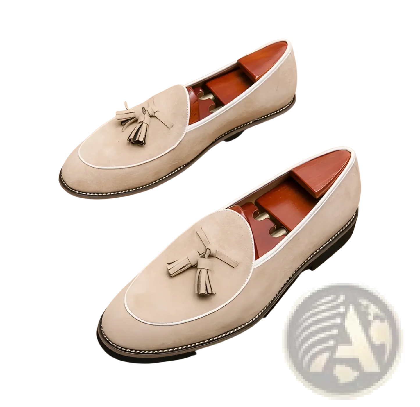 Men's Suede Tassel Loafers Matte Cowhide Shoes